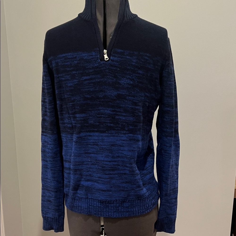 Nautica Kids Navy and Black Half-Zip Sweater